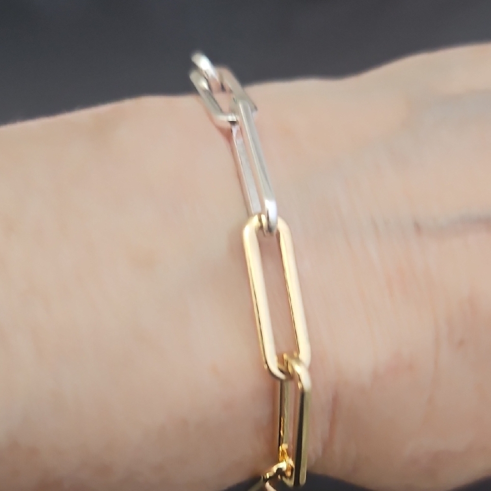 JENNY BIRD Two-Tone Gold and Silver Chain Bracelet - Picture 6 of 9